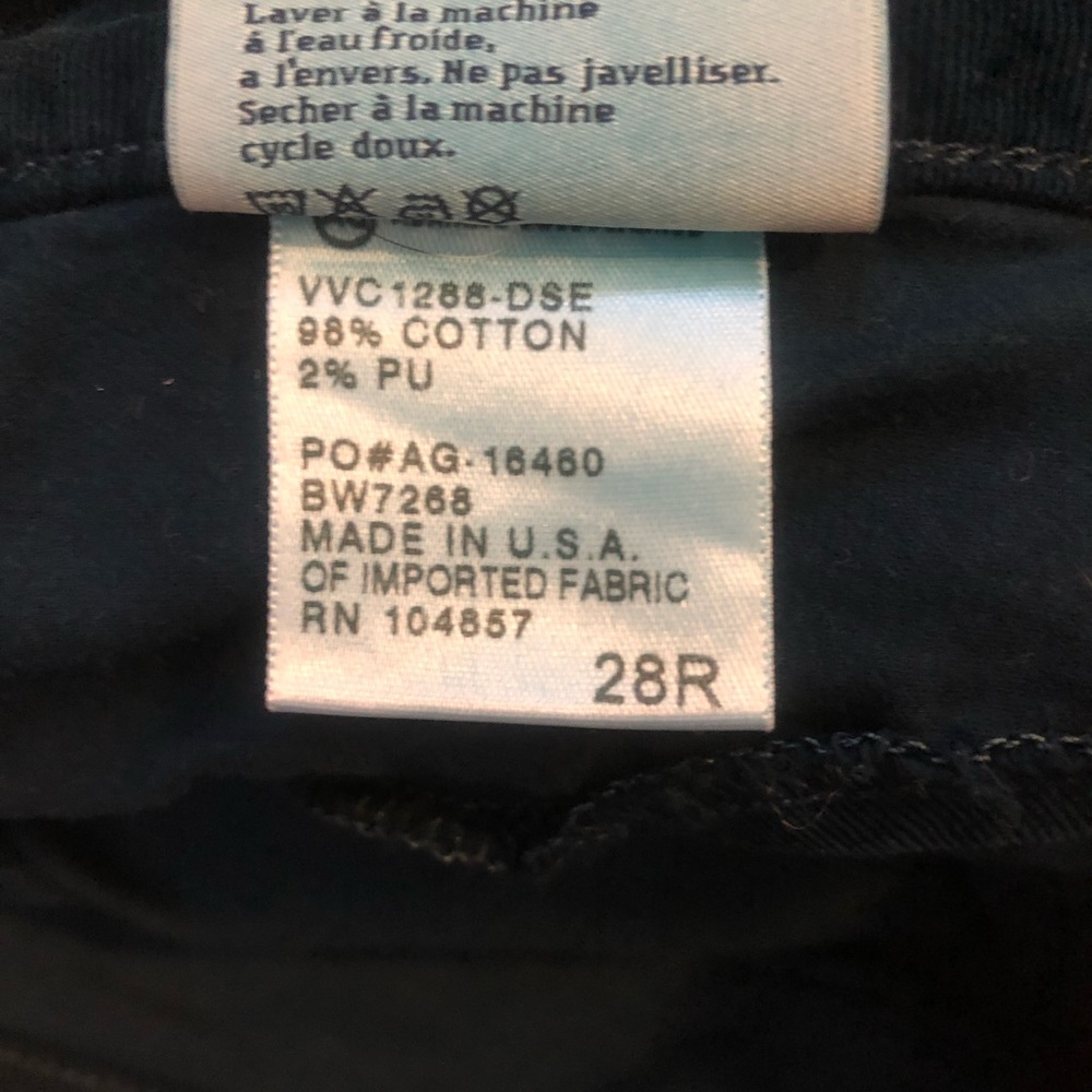 AG Adriano Goldschmied Super Skinny the Legging Cord Pants stretchy size 28 Teal - Picture 7 of 8